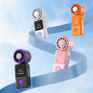 Ventilador de Mano Plegable K828 con Compresa de Hielo Colorida, Refrigeración por Semiconductor de Alta Velocidad, Pantalla Digital, para Auto y Exteriores - Product Image 1