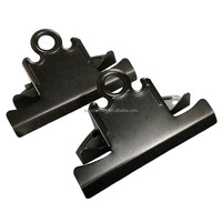 Fournitures de bureau commerciales Style ancien 120mm noir mat Jumbo fichier trombone grand clip de presse-papiers en métal lourd pour les Menus de Restaurant