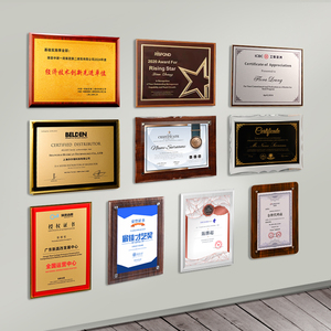 Plaque de certificat de récompense en cristal sablé en bois écologique personnalisée avec logo personnalisé - Product Image 6
