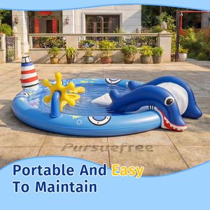 Piscina Inflable Pursuefree con Diseño de Tiburón para Niños, Juego al Aire Libre - Product Image 5