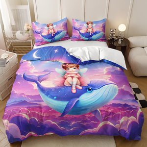 Set Copripiumino Eden con Stampa Digitale 3D Motivo Floreale Principessa Colore e Logo Personalizzabili per Casa e Hotel - Product Image 4