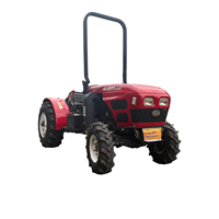 Tracteur agricole compact et étroit YTO à moteur diesel 50 CV, 8 vitesses, 4 roues motrices avec châssis anti-basculement pour travaux de culture en serre et en verger