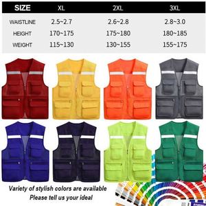Customized Mesh <b>Reflective</b> Vest <b>Jacket</b> Work Clothes Shirt Construction Clothing Safety Work <b>Reflective</b> Vest With Pocket Logo - Product Image 3