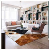 Tapis modernes en peau de vache, Design en marbre noir, luxe extrême, Super confortables, véritable peau de vache, pour salon