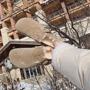 カスタマイズされた高品質暖かく厚底ウール靴2024年冬Mao Mao Birken靴。