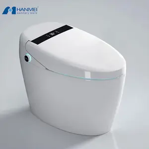 عرض مميز من HANMEI أدوات صحية أتوماتيكية حديثة للحمام مرحاض ذكي مراحيض ذكية من السيراميك