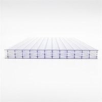 Panneau creux en polycarbonate en forme de X, 18-30 mm, haute transmission lumineuse, résistance aux chocs, isolation phonique, isolation thermique
