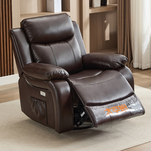 Fauteuil inclinable électrique simple en cuir de luxe Offre Spéciale fauteuil de massage pivotant à bascule relaxant pour salon - Product Image 1