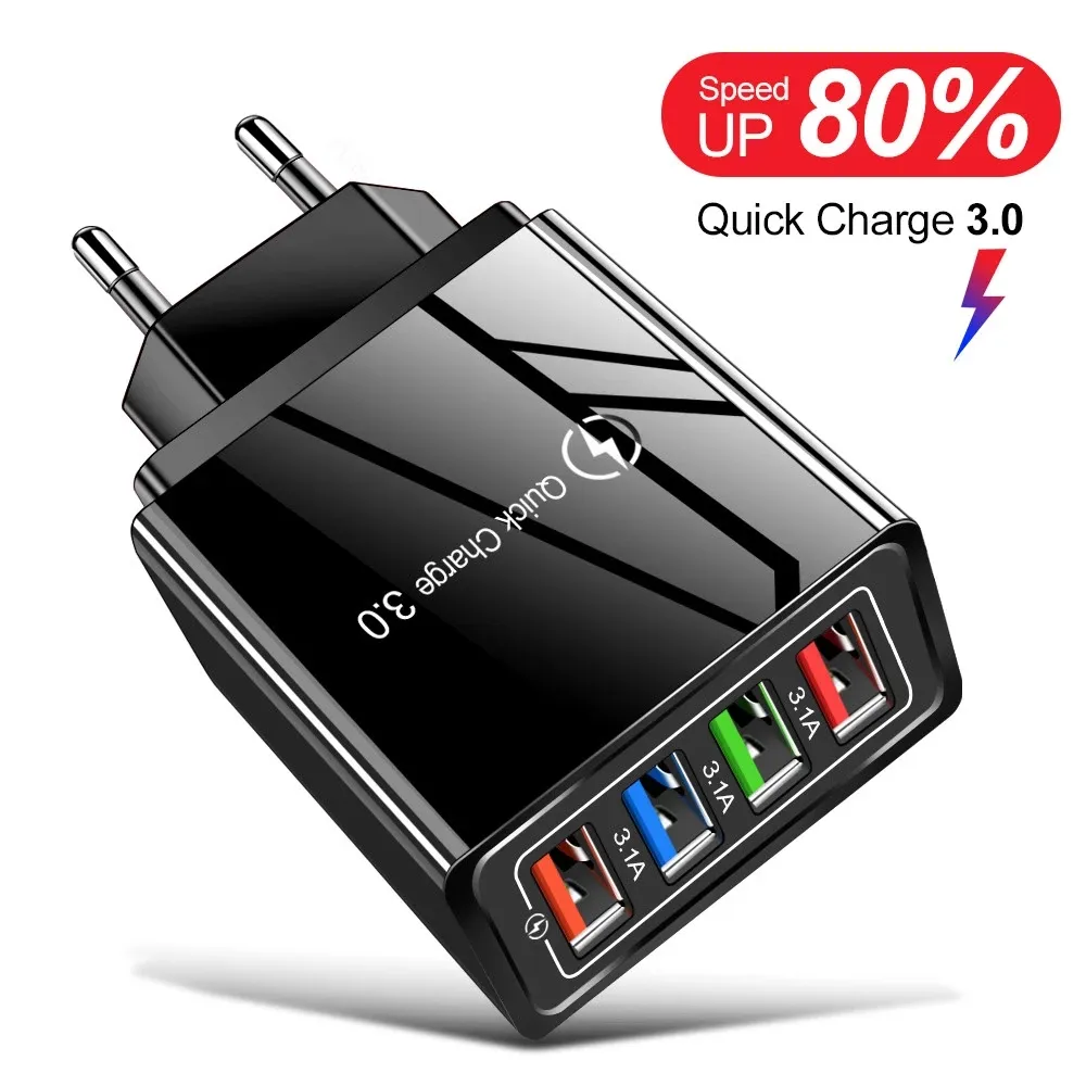 usb fast charger quick charge 3.0 4.0 universal wall mobile phone tablet chargers for iphone 12 samsung huawei charging charger