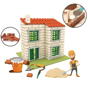 Wholesale educational toys for children DIY 171pcs Earthwork brick building blocks toys