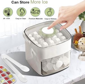 Molde de silicona ecológico de un solo clic para cubitos de hielo congelados rápidamente, fácil de desmoldar para whisky, herramienta para hacer hielo para el hogar. - Product Image 2