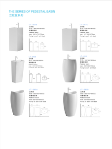 Fregadero de pedestal moderno, mango de joystick, lavabo de cerámica <span class=keywords><strong>en</strong></span> forma de barco, acabado pulido, fácil de limpiar, suelo montado <span class=keywords><strong>en</strong></span> la pared, lavado <span class=keywords><strong>en</strong></span> casa - Product Image 5