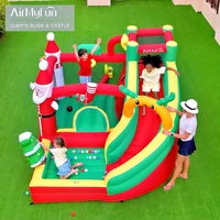 Château gonflable Airmyfun fabriqué en usine, sur le thème des festivals, en tissu Oxford, pour usage domestique, capacité 4 personnes, installation facile