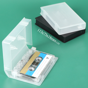 Kotak Kaset Plastik YUZMEI, Pengganti Kotak Kaset, Kotak Akrilik untuk Rekaman, Tempat Penyimpanan Kaset <span class=keywords><strong>VHS</strong></span> Kosong - Product Image 5