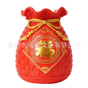 ถุงนำโชคสไตล์จีน แจกันลายรวงข้าว ดีไซน์สีแดง สำหรับตกแต่งบ้าน ห้องนั่งเล่น ของขวัญปีใหม่จีน - Product Image 5