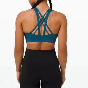 Soutien-gorge de yoga pour femmes, couleur personnalisée, avec bretelles, noir, nouveau
