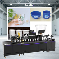 Imprimante industrielle automatique UV Renovix à passage unique pour gobelets, impression jet d'encre MEMS double face écologique pour gobelets en plastique et en papier