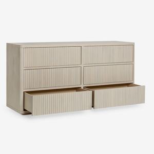 High Quality Unique Drawer Cabinet <b>Wooden</b> Bedroom <b>Storage</b> Furniture <b>Chest</b> of 6 Drawers - Product Image 3