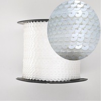 Dentelle à sequins connectés PET 5-6mm résistante à la chaleur pour loisirs créatifs
