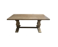 Nouveau style ménage 8 places en bois massif chevalet jambes tables à manger de mariage Banquet Décor