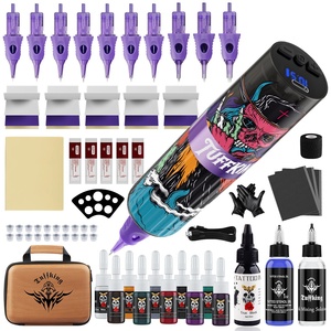 Kit de machine à tatouer sans fil style punk pour débutants, avec batterie, stylo, sac, colle, aiguille intégrée, équipement de <span class=keywords><strong>tatouage</strong></span> 850g - Product Image 1
