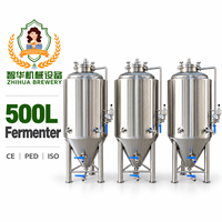 Cuve de fermentation conique en acier inoxydable de 300 L avec enveloppe de refroidissement au glycol pour brasserie artisanale