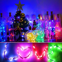 Batteriebetriebener Flaschenverschluss mit Kupferdraht-Lichterkette Weihnachtsdekoration für Weinflaschen und Schlafzimmer