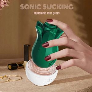Rose Seksspeeltje Clitoris Stimulator Seksspeeltjes Borstmassageapparaat Dildo Clitoris Zuigende Roos Vibrator Voor Vrouw - Product Image 3