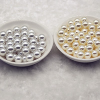 Perles en plastique ABS rondes avec trou, de 1 à 14 mm, vente chaude en usine
