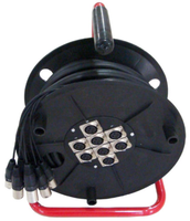 ACC RS06-8X-10M Câble serpent de scène XLR de 10 mètres avec boîte à enrouleur en fer Contrôleur audio vidéo professionnel pour concert