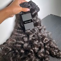 Extensions de Cheveux Vierges Remy Indiens Ondulées Naturelles, Stock Américain, Bouclées Kinky Birmanes, Paquets Bruts en Gros, Cheveux Lisses Brésiliens Remy