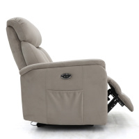 Geeksofa Fauteuils électriques en tissu microfibre à vendre à des prix bas Beige Fauteuil inclinable motorisé avec charge Type-C
