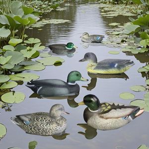 Señuelos de pato ultra realistas flotantes de plástico para caza de patos mallard, atracción para aves acuáticas en exteriores, uso en estanques - Product Image 1