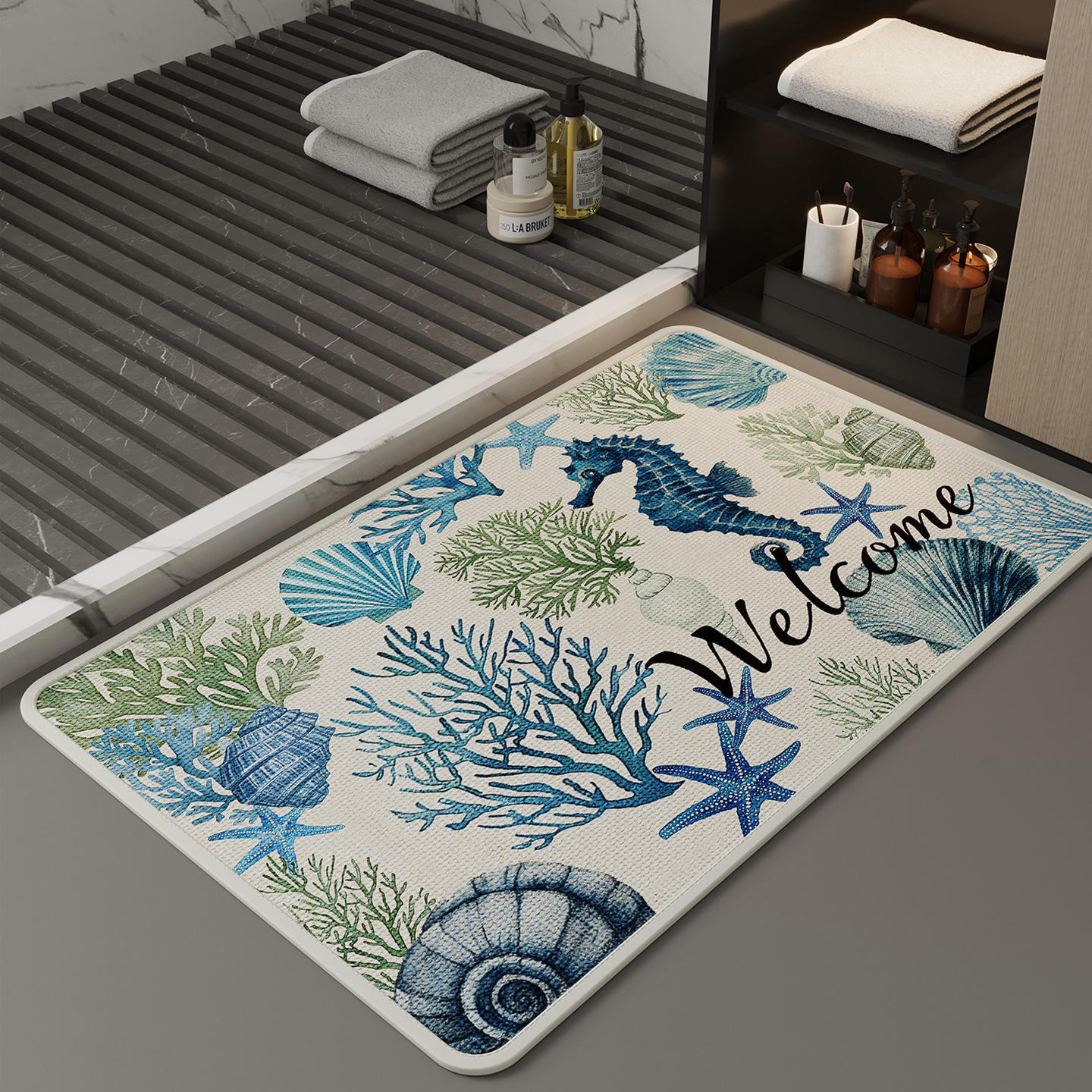 Rythme de la mer bleu-vert