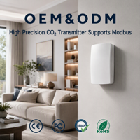 Sensor de CO2 Profesional para HVAC, Transmisor NDIR de Montaje en Pared para Integración con DCV, Monitor IAQ de Alta Precisión, Venta al por Mayor de Fábrica