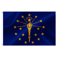 Drapeaux d'États américains en polyester 3x5FT de l'État de l'Illinois avec œillets métalliques pour fêtes, défilés, événements sportifs et décorations extérieures