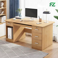 Bureau d'ordinateur moderne verrouillable pour la maison et le bureau avec tiroir, poste de travail en aluminium, écologique, anti-rayures, durable