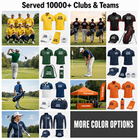 Kit de regalo promocional de club de golf personalizado con logotipo, camiseta polo, gorra, toalla, guante, botella, bolsa para promociones y souvenirs.
