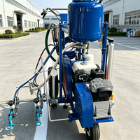 Machine à peinture routière manuelle avec contrôle de débit réglable pour différentes viscosités de peinture