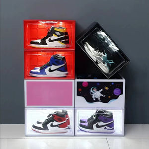 Boîte de rangement carrée en plastique PP pour chaussures de sport à domicile, avec affichage LED magnétique et éclairage LED intégré, vente en gros - Product Image 2