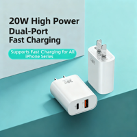 Chargeur portable Tommox 20W USB-C GaN, adaptateur de charge rapide PD Type-C pour iPhone 12/13/14/15/16/17, iPad, Galaxy S10