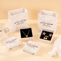 Boîte d'emballage de bijoux carrée et rectangulaire à thème chat de dessin animé, boîte cadeau exquise, accessoires, boîtes à collier, bague et bracelet de style mignon
