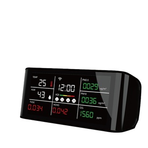 Moniteur de qualité de l'air multifonctionnel, compteur de CO2, PM2.5, PM10, HCHO, TOVC, détecteur infrarouge NDIR de température et d'humidité, garantie 1 an - Product Image 3