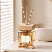 Diffuseur de parfum de luxe longue durée sans sulfate ni alcool, en verre cristal et bois massif, élimine les odeurs, aromathérapie pour la maison