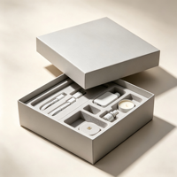 Boîte cadeau rigide écologique et recyclable avec logo personnalisé, insert en papier réutilisable, emballage de présentation haut de gamme pour les produits électroniques d'entreprise