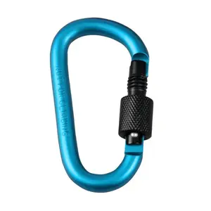 D shape 200 pa tension aluminium alloy climbing clasp bottle hook carabiner for bulk sale