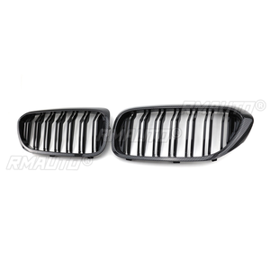 กระจังหน้าทรงไตคู่สำหรับ BMW ซีรีส์ 5 รุ่น G30 G31 ปี 2017-2020 520i 530i 540i แบบสองซี่ สีดำเงา ลายคาร์บอนไฟเบอร์ - Product Image 2