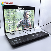 Support d'affichage rotatif pour écouteurs Bluetooth avec éclairage LED, personnalisable avec logo, en métal, plastique et acrylique, à poser sur comptoir
