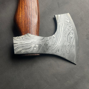 Custom Handmade Damascus Steel <b>Axe</b> with Wooden <b>Handle</b> Outdoor Bushcraft Camping Chopping Tool OEM Service Damascus Steel <b>Axes</b> - Product Image 6