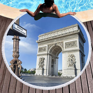 Ronda seco rápido De gran edificio impresa Toalla De playa De <span class=keywords><strong>Arco</strong></span> del <span class=keywords><strong>Triunfo</strong></span> - Product Image 6